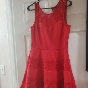 Red short dress